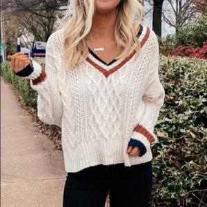 V-Neck Crop Sweater